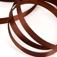 Лента для декора и упаковки Атласная Коричневая 1 см 1218206		