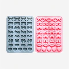 Форма силиконовая "Бантики, сердечки, губы" арт010017