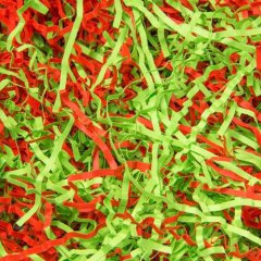 Бумажный наполнитель для упаковки Зелёно-красный микс 50 г 190788