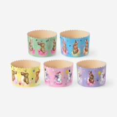 Форма для кулича "Зайчики" D70 H60 10 шт pmK7060сVIT, pmK9090сVIT, pmK7060сZA