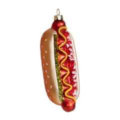Игрушка ёлочная стеклянная "Хот-дог" GLT972