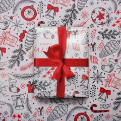 Бумага упаковочная "Happy new year" Белая 70×100 см 5155323, 99 ₽ Бумага упаковочная "Happy new year" Белая 70×100 см 5155323