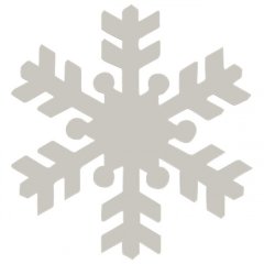 Топпер декоративный акриловый Снежинка Серебряная 5 см 3 шт 