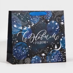 Пакет бумажный "С Новым годом" 30х26х9 см 4843427, 159 ₽ Пакет бумажный "С Новым годом" 30х26х9 см 4843427
