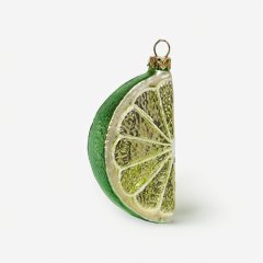 Игрушка ёлочная стеклянная "Долька лайма" 243792