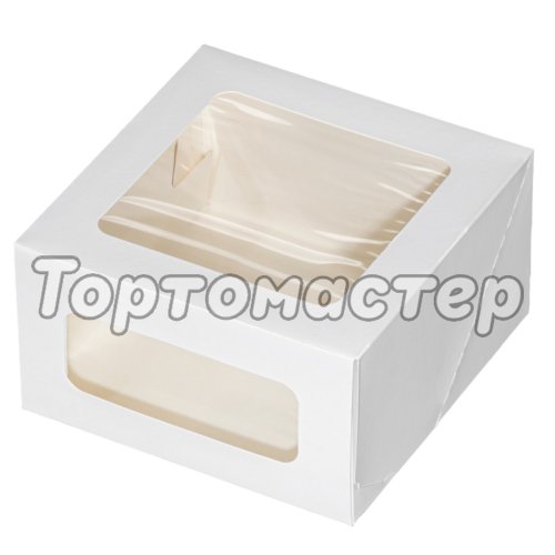 Коробка для торта с окном ForGenika 18х18х10 см