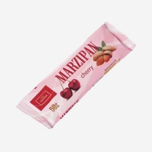 Марципановый батончик в тёмном шоколаде с вишней 50 г 
