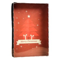 Коробка для сладостей с прозрачной крышкой "Merry Christmas" 22х15х3 см 5 шт 7068187