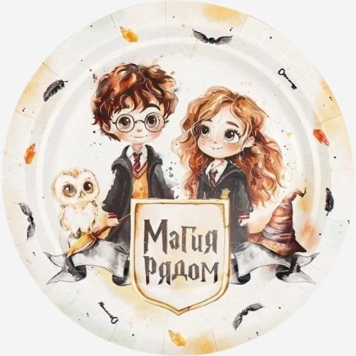 Тарелка бумажная "Гарри Поттер" 6 шт 770039