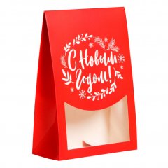 Коробка для сладостей "С Новым Годом" Красная