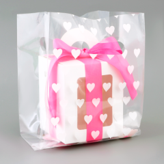 Пакет полиэтиленовый прозрачный "Сердечки" 15х6х25 см 10638989