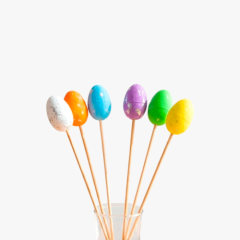 Шпажки пенопластовые "Пасхальные яйца" 25 см 6 шт 7707014