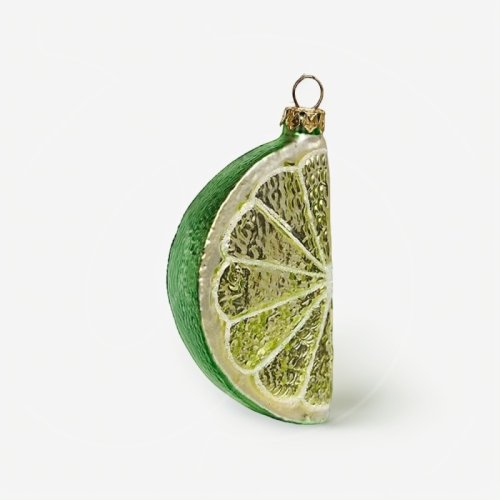 Игрушка ёлочная стеклянная "Долька лайма" 243792