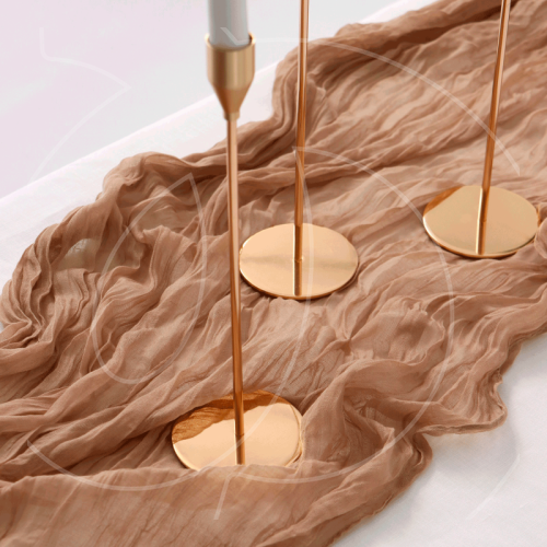 Дорожка на стол "Жатка бежевая" 90х300 см 10875215