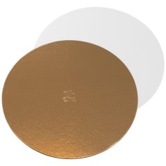Подложка под торт Золото/Белый ForGenika 1,5 мм 26 см 50 шт