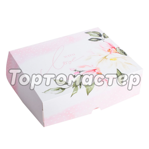 Коробка для сладостей "With Love" 17х20х6 см 5 шт 4746043