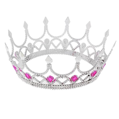 Топпер декоративный "Корона с камнями" Серебро/Фиолетовый 319559