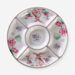 Менажница "Зайка в цветах" 26 см 4826234