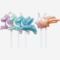 Свечи декоративные "Летящий единорог" 6 см 620225