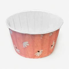 Капсула бумажная с подворотом "Ромашки" D50 H40 10 шт Б-93	