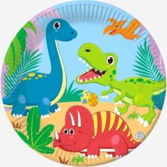Тарелка бумажная "Динозаврики" 6 шт 443193