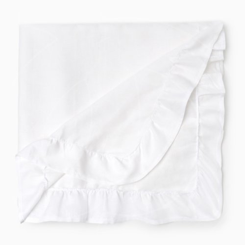 Скатерть для стола Лён Белая с рюшами 150х116 см 10300809