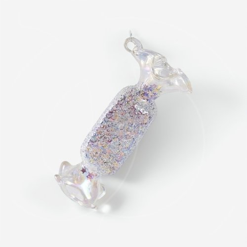 Игрушка ёлочная стеклянная "Конфета. Синий иней" YQL1706