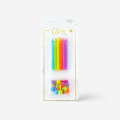 Свечи декоративные "Пастельные блёстки" 11 см 620185