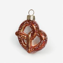 Игрушка ёлочная стеклянная "Кренделек" GLT1324