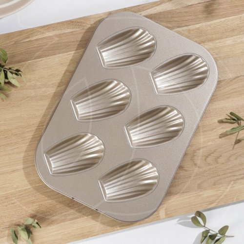 Форма металлическая для выпечки Мадлен 6 шт 9949456