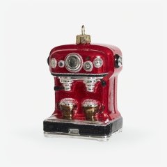 Игрушка ёлочная стеклянная "Кофемашина" GLT1240