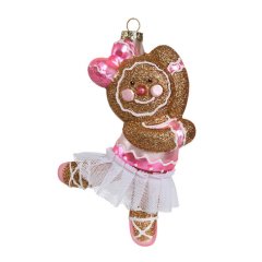 Игрушка ёлочная стеклянная "Балерина" GLD508