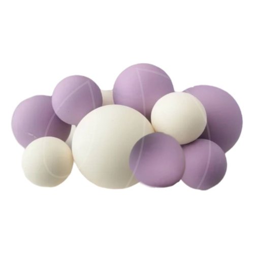 Набор шаров из шоколадной глазури бело-сиреневый 