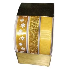 Лента для декора и упаковки Атласная Золото 1,5 см 74-15