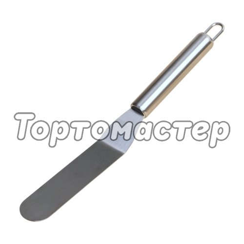 Лопатка (спатула) изогнутая с металлической ручкой 26,5х3 см 2834533
