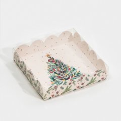 Коробка для сладостей с прозрачной крышкой "Ёлка" 13х13х3 см 7855022, 39 ₽ Коробка для сладостей с прозрачной крышкой "Ёлка" 13х13х3 см 7855022