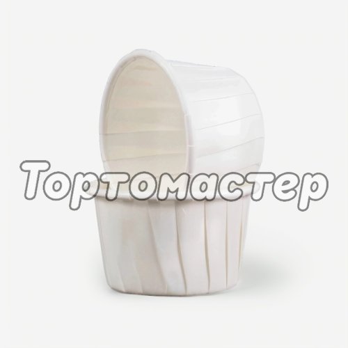 Капсула бумажная с подворотом Белая D38 H30 25 шт 850051