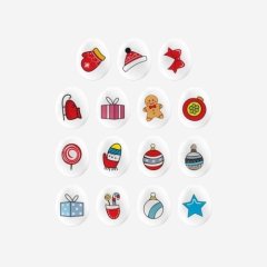 Сахарные фигурки медальоны "Рождество мини" 30 г tp79118	