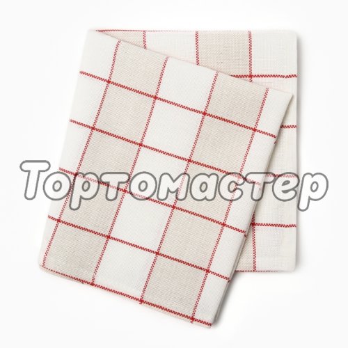 Полотенце кухонное Хлопок "Красная клетка" 40х73 см 10658877
