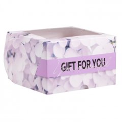 Коробка на 4 капкейка с окошком "Gift for you" 16х16х10 см 5283120