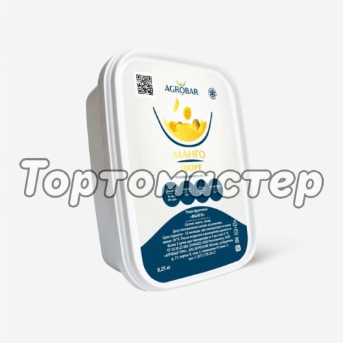 Пюре замороженное AGROBAR Манго 250 г 