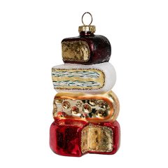 Игрушка ёлочная стеклянная "Сырное ассорти" 214059