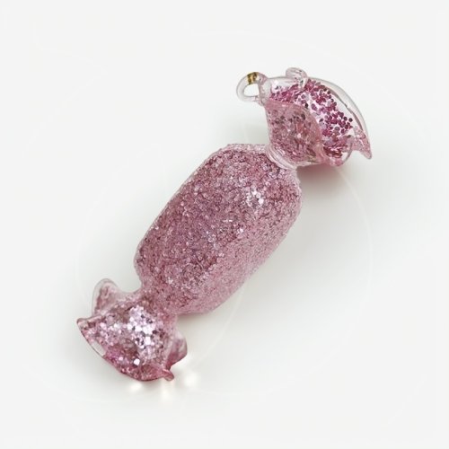 Игрушка ёлочная стеклянная "Конфета. Розовый лед" YQL1703