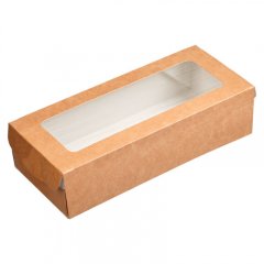 Коробка для печенья/конфет с окном Крафт 17x7x4 см OSQ Tabox PRO 500   ECO Tabox PRO 500