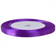 Лента для декора и упаковки Атласная Тёмно-фиолетовая №35 6 мм 