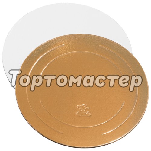 Подложка под торт Золото/Белый ForGenika 3,2 мм 20 см 20 шт ForG BASE 3,2 G/P D 200 S