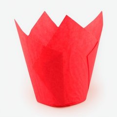 Капсула тюльпан Красная D50 H80 мм 100 шт TULIP R 50*80 E    716050PRE_R, б-32