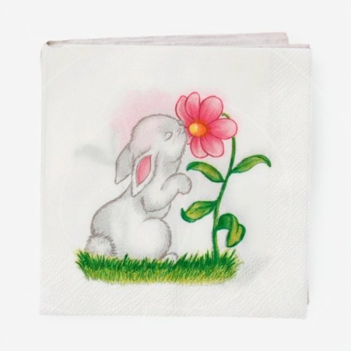 Салфетки бумажные "Милый зайчонок" 20х20 см 30 шт 9512302