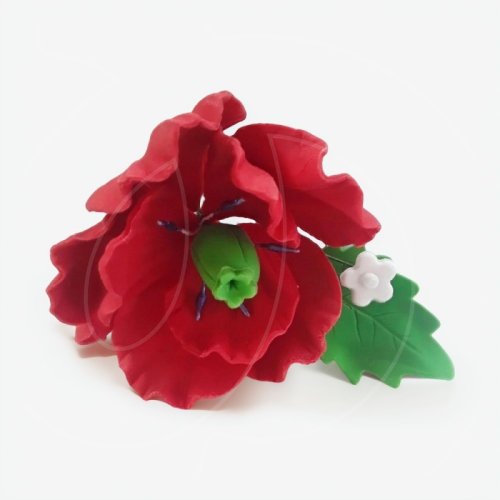 Фигурка из мастики "Мак" 