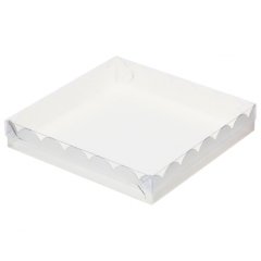 Коробка для печенья/конфет Белая 20х20х3,5 см 080450 ф
